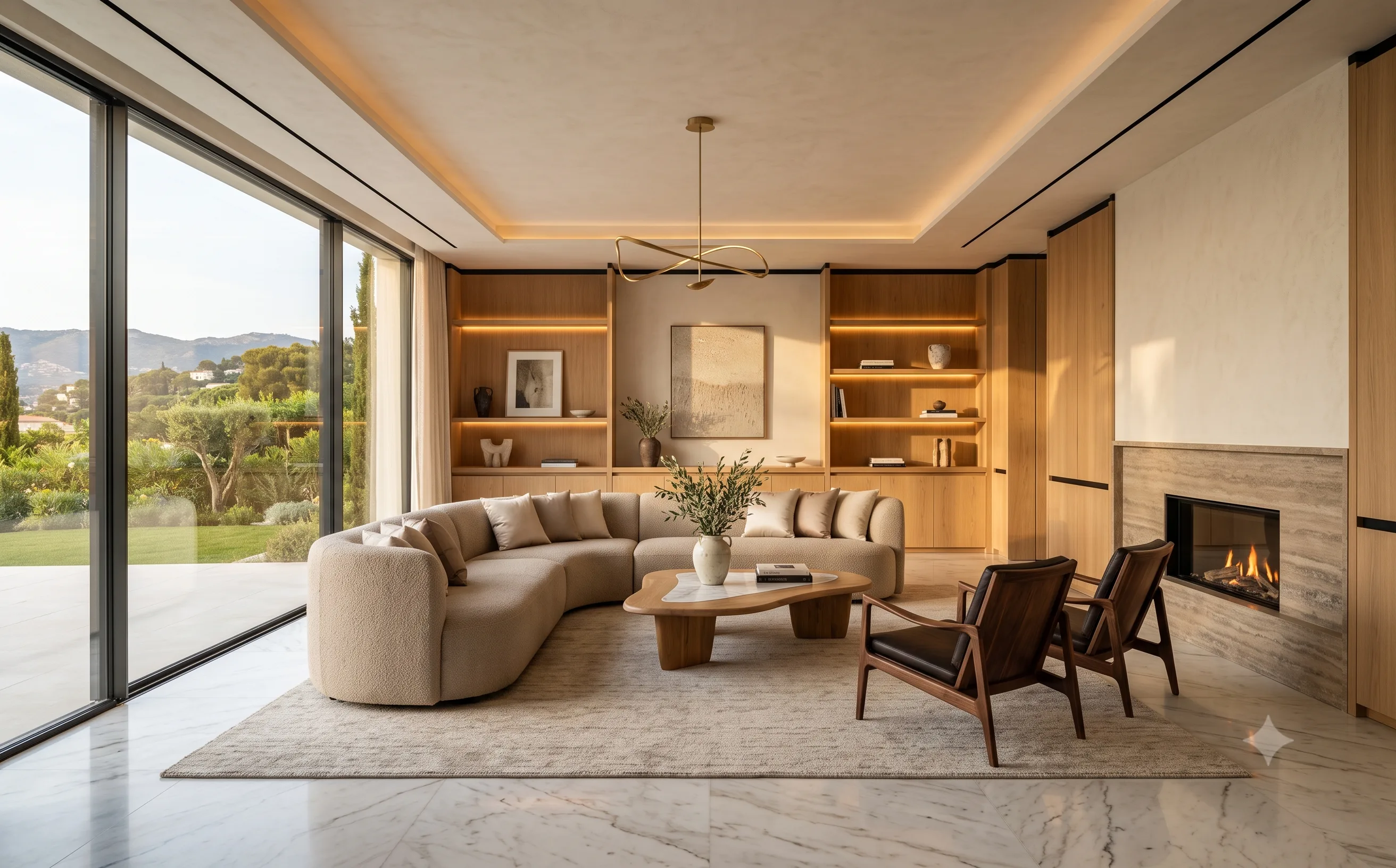 Interior designer presenting a luxury 3D concept